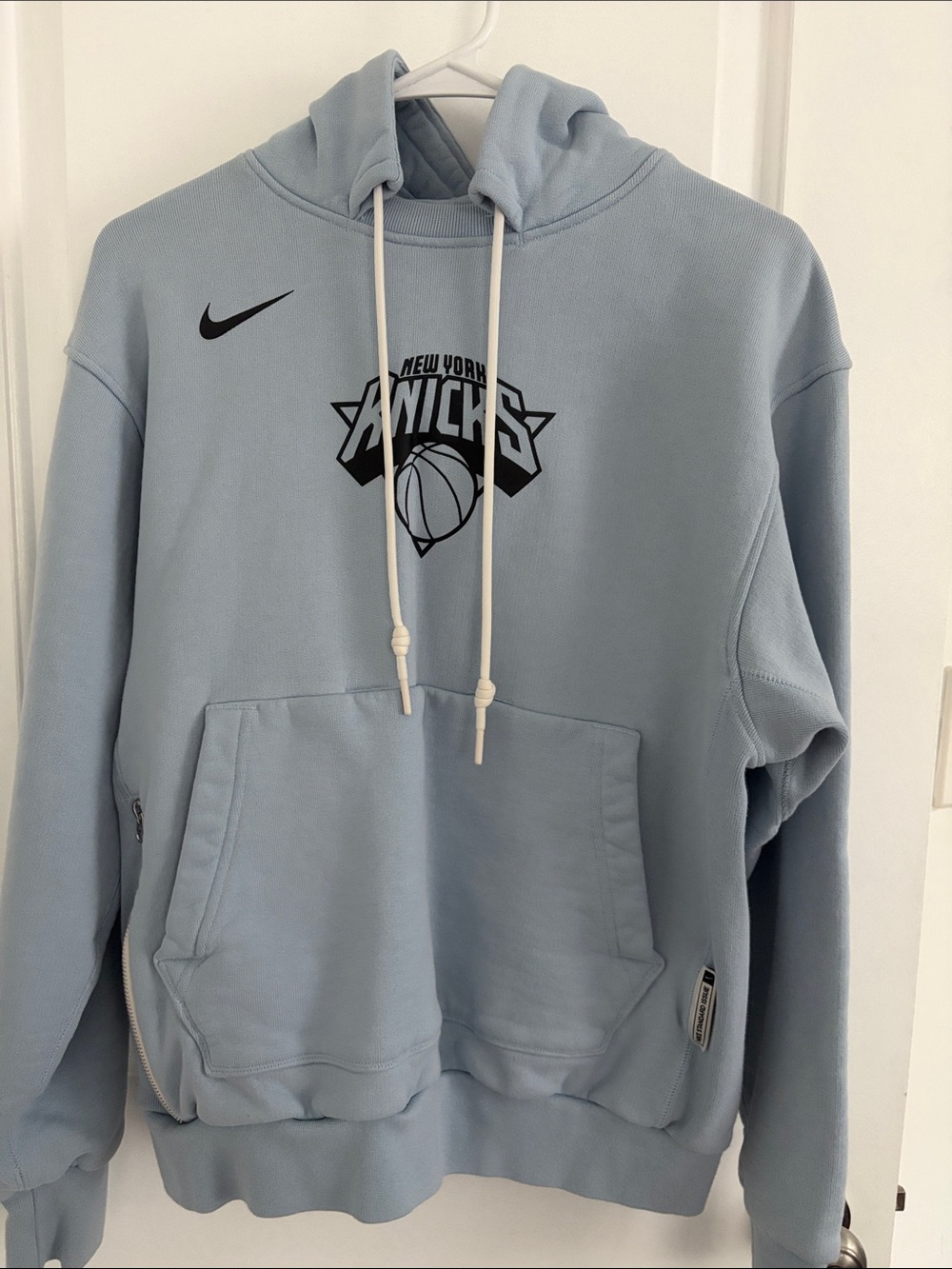 Nike Light Blue New York Knicks Pullover Hoodie